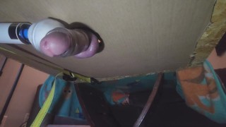 Huge Orgasm from Hitachi Wand with Milking Table