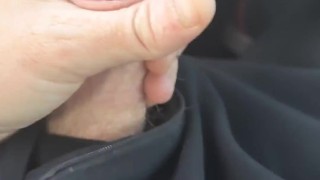 Jerk off in work parking lot