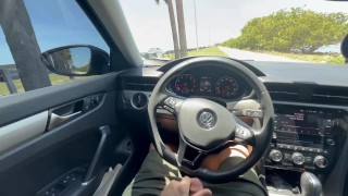 Masterbating in the car by the water