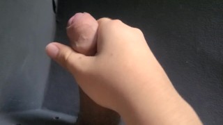 moaning with pleasure while massaging my cock