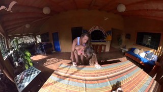 Fucking in a cool farmhouse in the Jungle