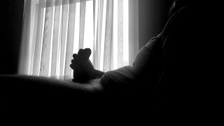 Public Aesthetic Window Masturbation and Edging With Massive Cum Moan