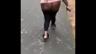 Taking a walk at the park