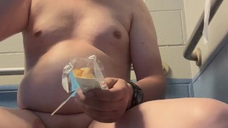 Piggy eating vaping edging