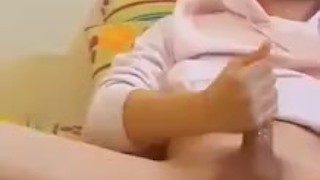 small dick jerking off close up mirror