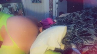 Nice trans ASS riding/shaking ass on dildo