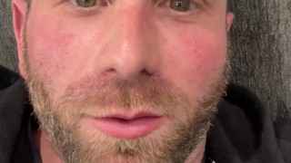 Stroking it to porn after work.