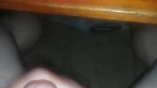Huge cumshot at the desk