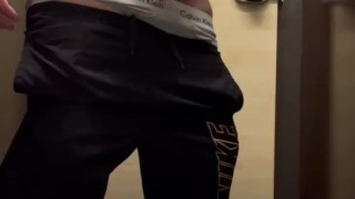 Naughty Scottish chav lad can’t resist having a cheeky toilet wank