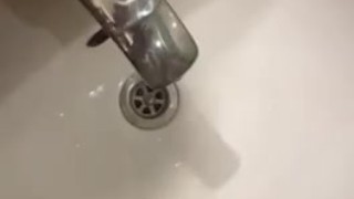Cumshot in the bathroom