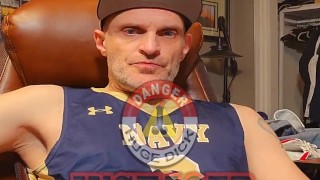 Justa9er Huge Bulge in Navy Basketball Shorts