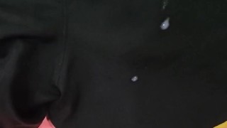 Cum on her panties and nike shorts after her workout