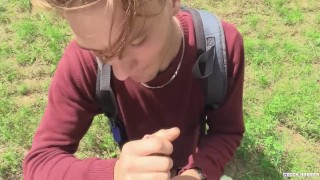 BIGSTR - Horny Guy Pays A Stranger More Than He Metal Detector Does & He Agrees To Suck His Dick