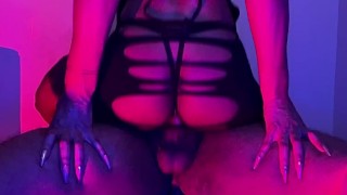 Cute Petite Ebony Bounces On Huge BBC