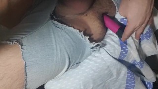 Playing a dildo