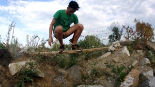 Middle eastern twink outdoor - cumshot on hand