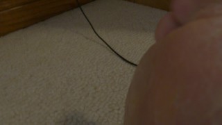 Bear's Socks and Workers Feet Closeup