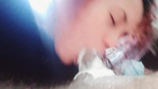 creampie, sucking up to the stalk of the dick I made him ejaculate moaning like a horny teenager🍆🥛