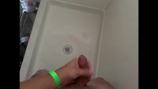 Public shower Cumshot