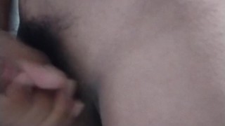 SPREADING THICK CUM ON MY FOOT!