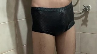 Student gets horny in a shower