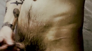 Fucking myself in the shower (lots of cum)