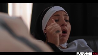 Futa Girls explode with cum after hardcore fuck