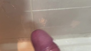 I start to masturbate and cum in the shower