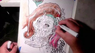 "High Brow Art" Hot cum catcher turned into a true masterpiece. Music by: CeehDeeh