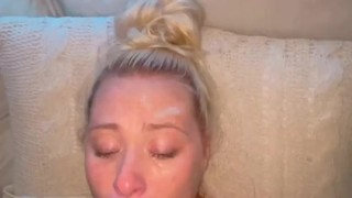 I let him fuck my face 👅 until he cums 💦 twice (OnlyFans @blondie_dread)