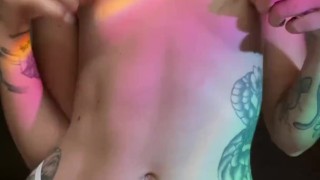 Naughty Teen Girl Playing with her Tits