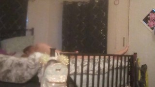 Caught horny roommate fingering her pussy so I hopped in bed with her and eat her pussy and fuck her