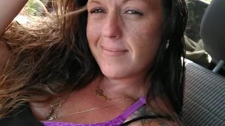 I pull my panties to the side and flash my pussy while I smoke and horny as fuck (for my fans)