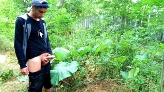 Extreme dick shake while having orgasm public