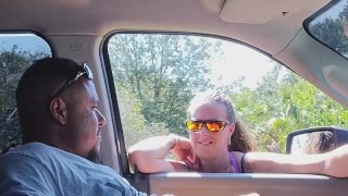 Caught masturbating in public and girl watches and films and tells him to keep going