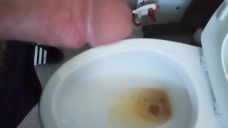My sexy straight bro pissing and cumming