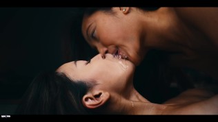 Hot Asian chicks licking each other and milking