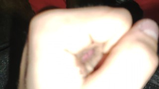 Close up cock massage