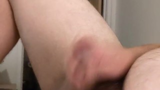 Quick cum before work - HUGE cumshot & LOUD moaning