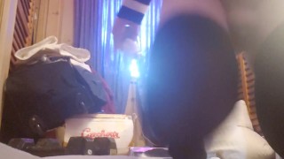 Riding dildo and jerking off until I cum