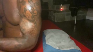 BLACK MUSCLE GOD NUDE WORKOUT BIG BLACK COCK