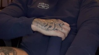 Hunk amateur model loves to show his uncut 9 inch dick when he's bored