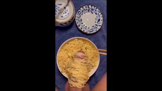 Today's menu - Cum Noodle; Eat It Or Starve!