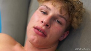 Bubble Butt 18 Year Old Roughly Strokes His Huge Cock With His Hand