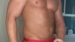 Masturbate with a Buff Gym Daddy CumShot Orgasm