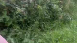 Strip naked and leave clothes for a long walk on the trails and side of road