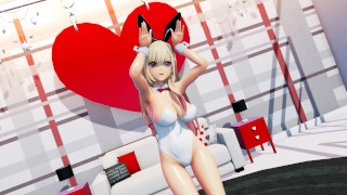 【4K / MMD R18】Kitagawa cute bunny