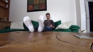 Candid Feet in the Study Hall