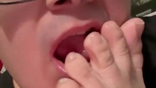 College Weeb Boy Sucks & WORSHIPS HIS OWN FEET with Eminem Rap