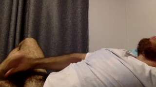 hairy latin guy cum all over his body